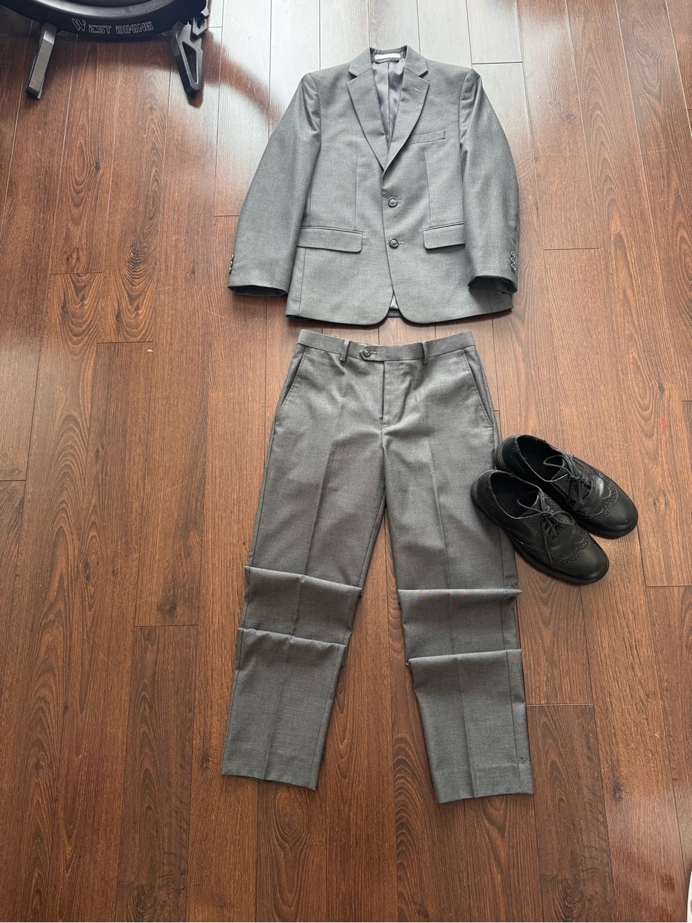 Michael Kors Gray Two-Piece Mens Suit Jacket & Trousers